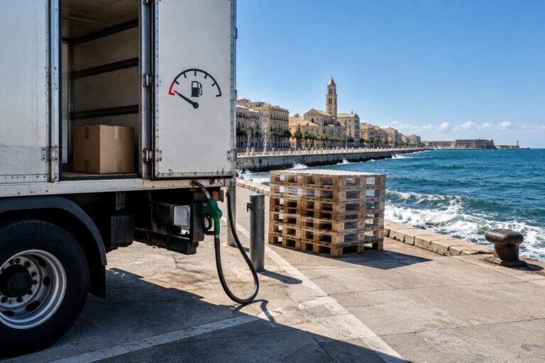 Cento autisti e 35 motrici protestano a Bari per il caro gasolio