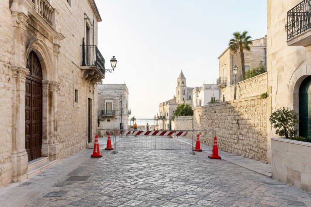 Fibra ottica a Bisceglie: blocchi stradali dal 26 al 30 ottobre