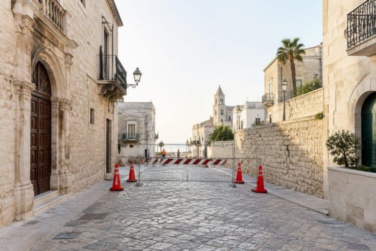 Fibra ottica a Bisceglie: blocchi stradali dal 26 al 30 ottobre
