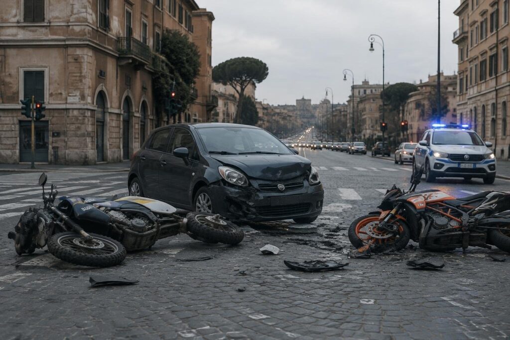 Incidente mortale a Roma: 33enne muore in scontro tra moto e un’auto