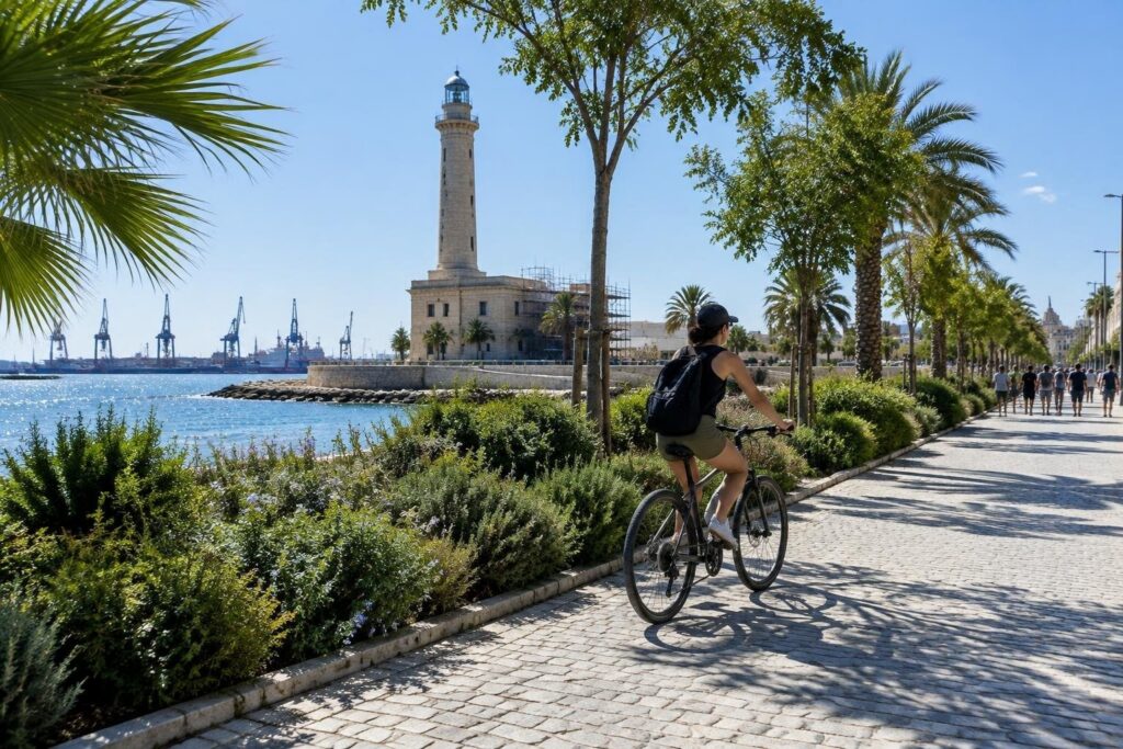 Nuovo spazio verde e ciclabile vicino al Faro di San Cataldo