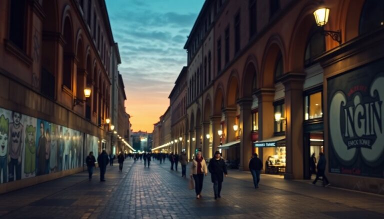 Bologna di sera tra musei aperti, portici, street art e live club