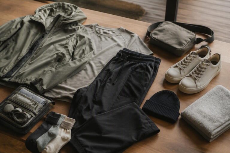 Capsule wardrobe sport-lifestyle: come unire comfort atletico e stile urbano con materiali tecnici e layering