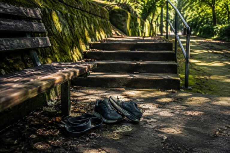 Circuiti al Parco della Montagnola: scale, panchine, verde