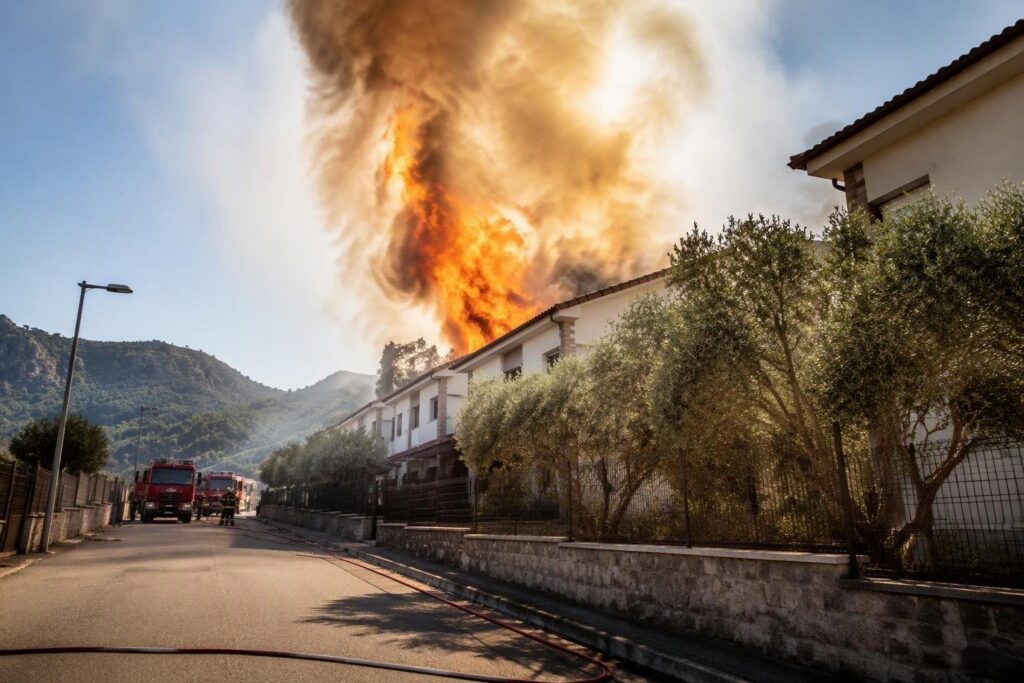 Fiamme in via Marzabotto: intervento delle squadre di pronto soccorso