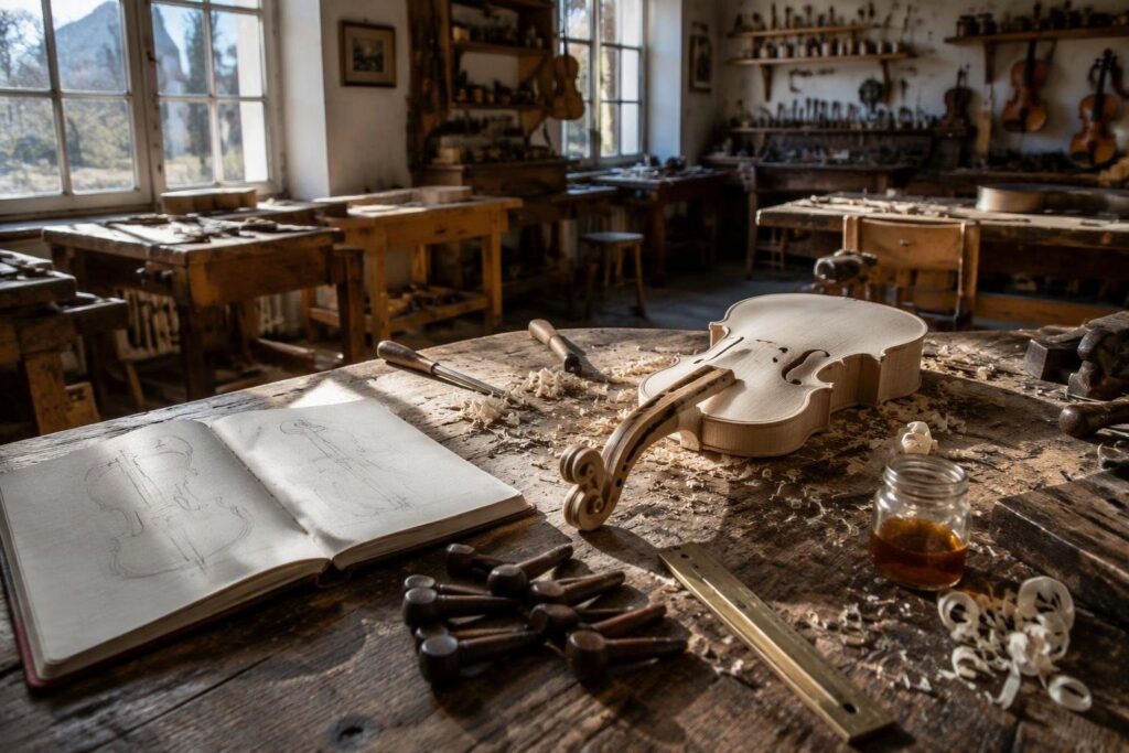 Ansaldo Poggi, lo Stradivari del Novecento, nella bottega di Medicina