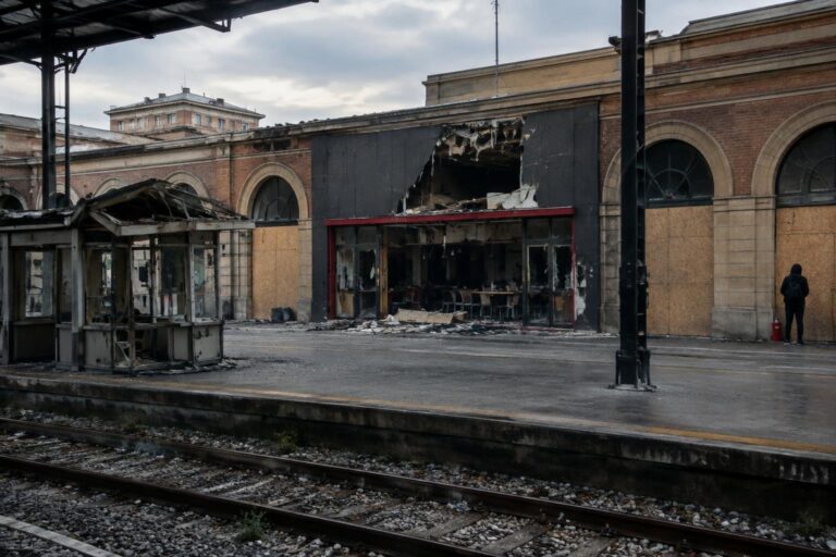 Bologna sotto assalto: danni al Burger King e alla stazione
