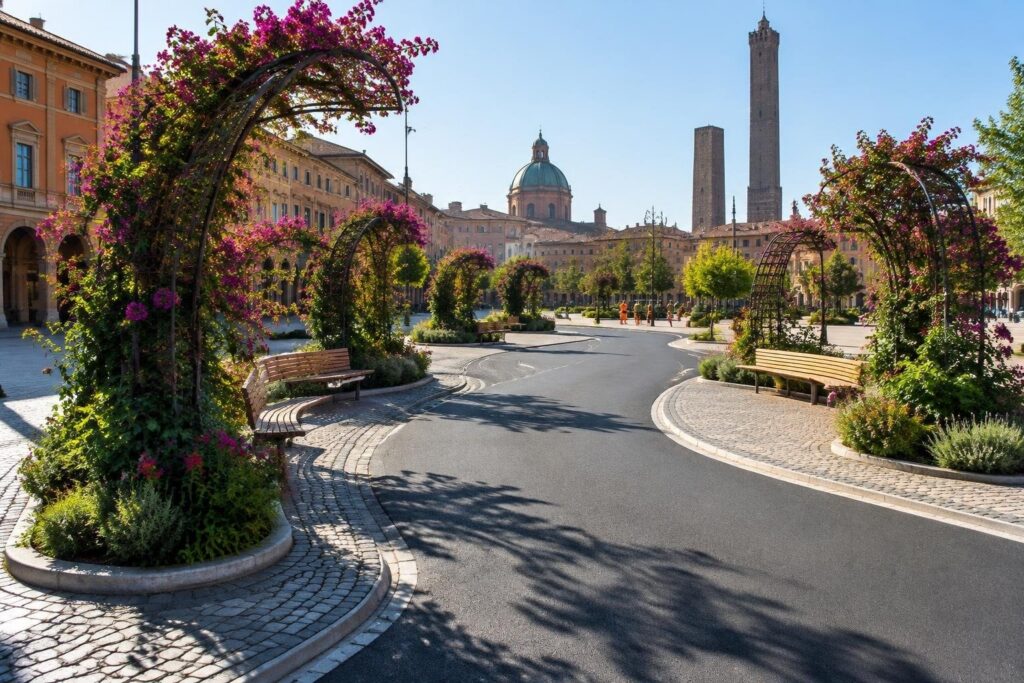 Bologna trasforma Piazza Rossini: chicane per auto e cultura