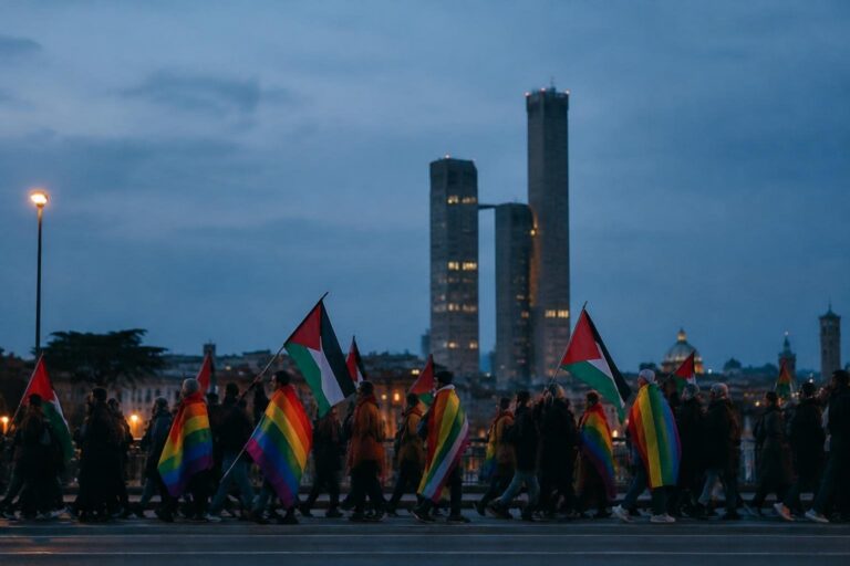 Dimostrazioni a Bologna: solidarietà al popolo palestinese e lotta contro l’omofobia