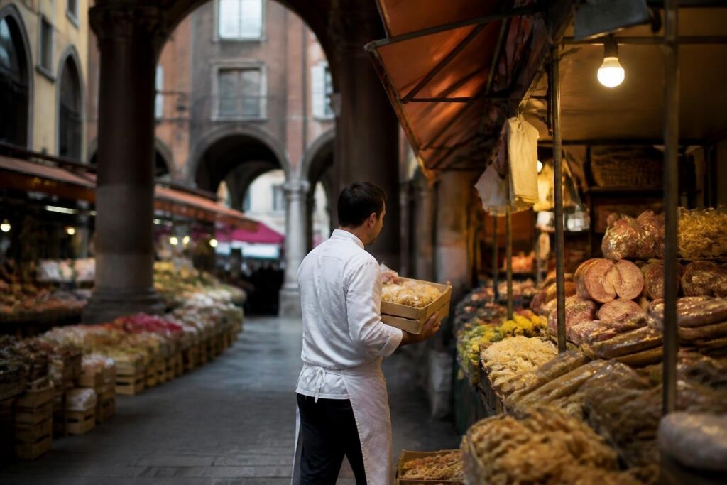 Itinerario culinario a Bologna tra mercati e osterie