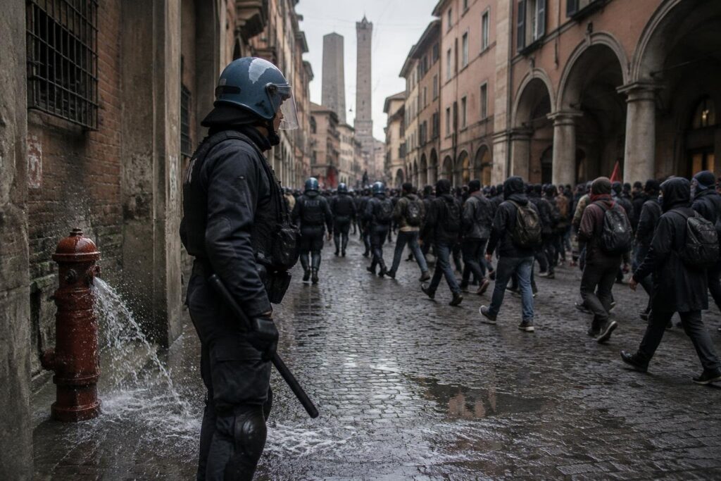 Manifestazioni in Emilia e Lazio: tensioni, idranti e giovani fermati