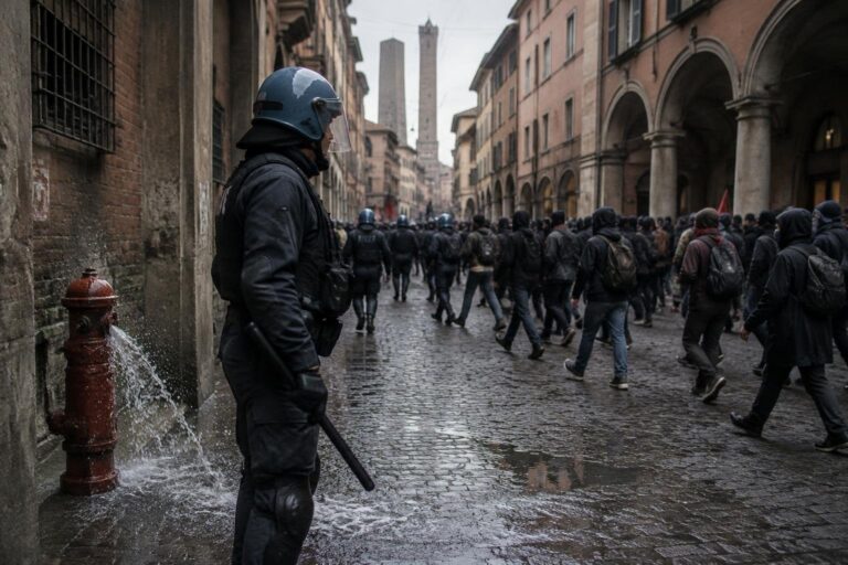 Manifestazioni in Emilia e Lazio: tensioni, idranti e giovani fermati