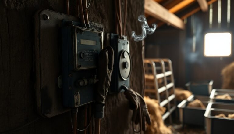 Contatore trifase in fiamme in azienda zootecnica a Montenero di Bisaccia
