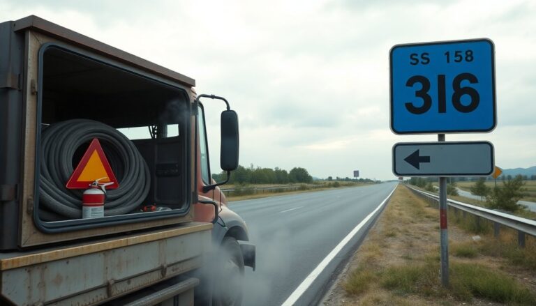 Principio d’incendio su un autotreno al km 31 della Ss 158: intervento dei Vigili del Fuoco