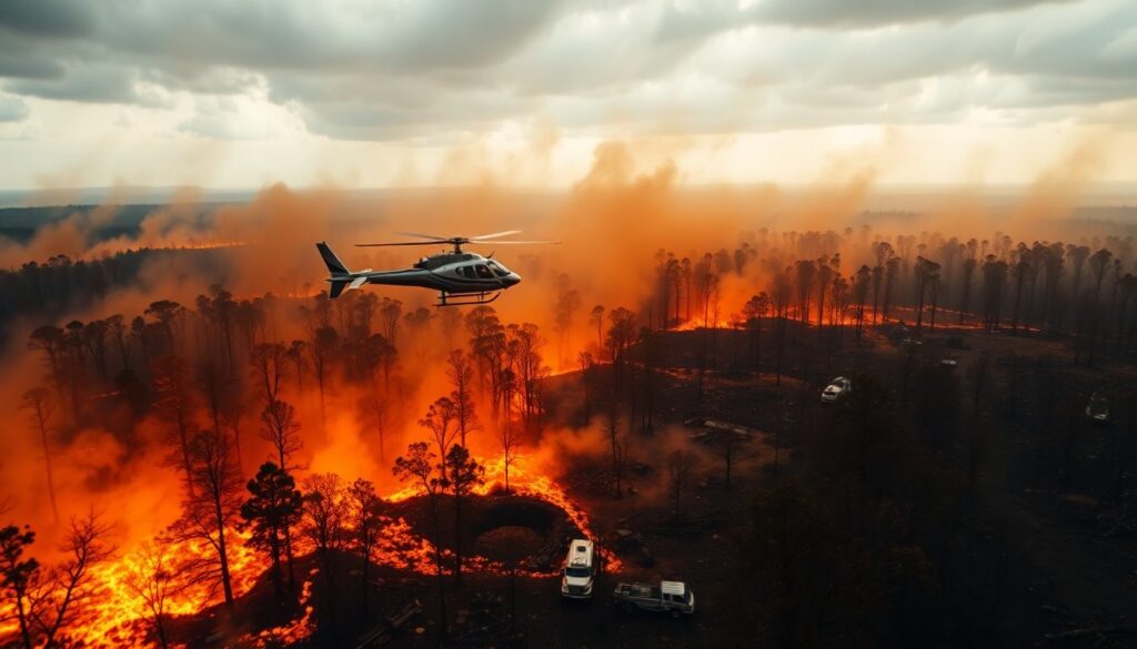 Vasto incendio a Lucito: intervento aereo dei Vigili del Fuoco