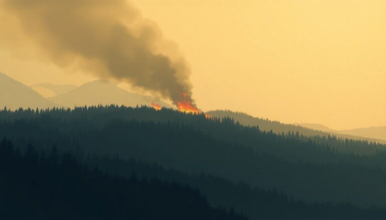 Incendio boschivo rilevato a 54,9 km da Campobasso