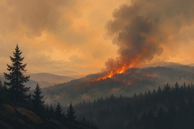 Incendio boschivo rilevato a 54 km da Campobasso
