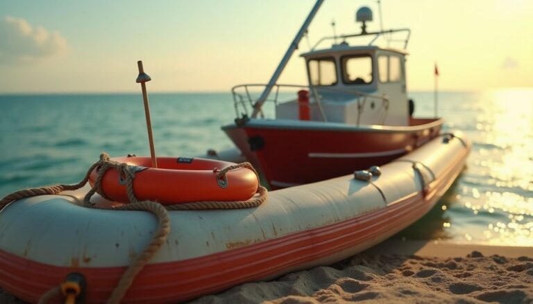 Soccorso acquatico dei Vigili del fuoco durante la manifestazione di nuoto a Termoli