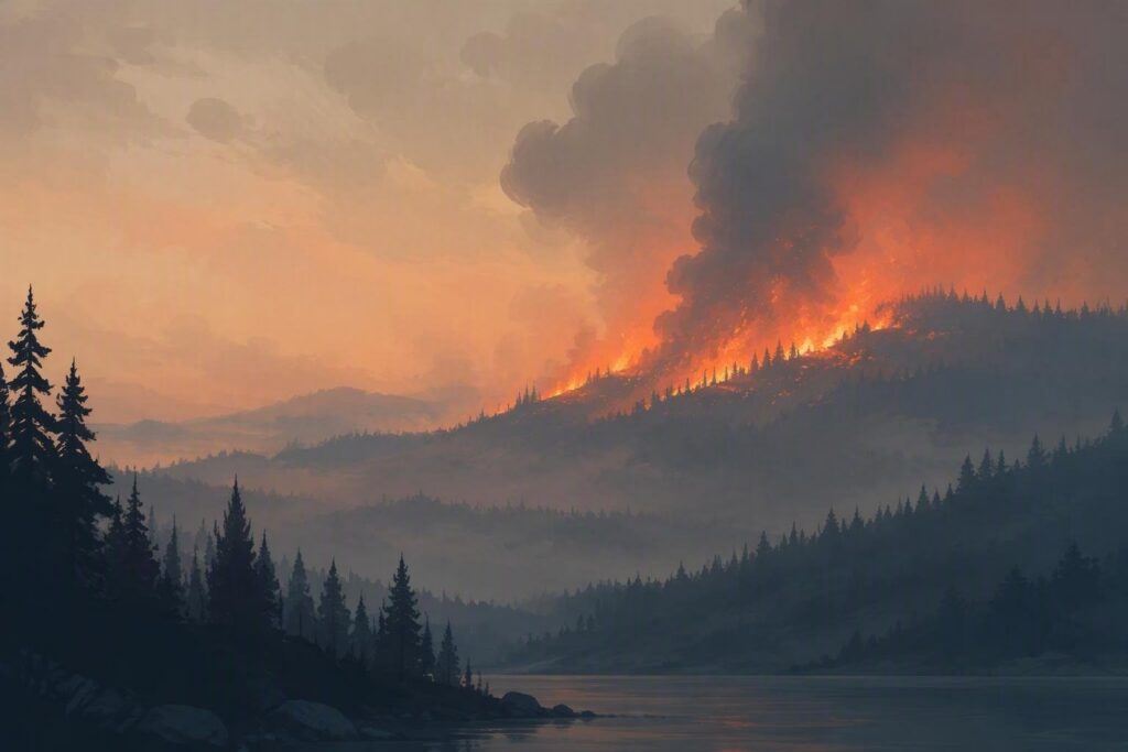 Incendio boschivo rilevato a 31,5 km da Campobasso