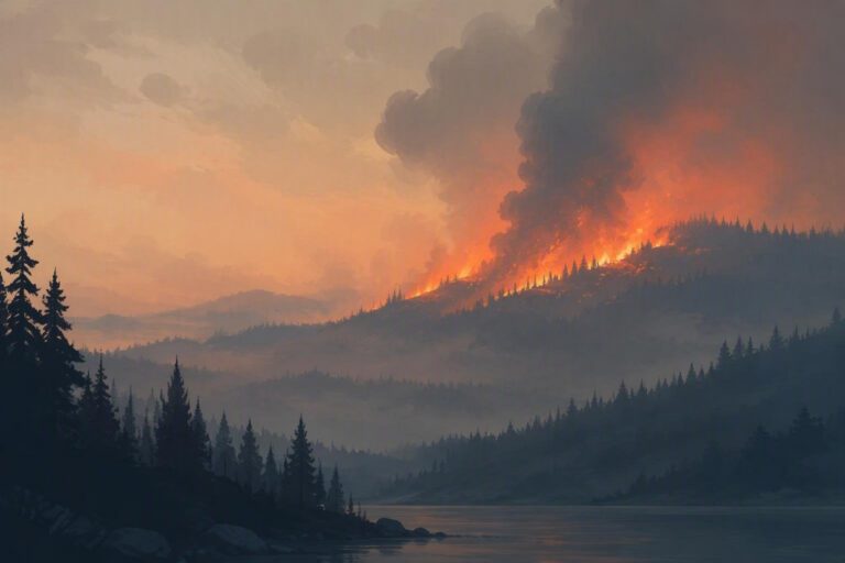 Incendio boschivo rilevato a 31,5 km da Campobasso
