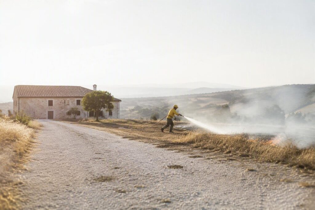 Fiamme a ridosso di un’abitazione a Vinchiaturo: l’intervento dei soccorritori