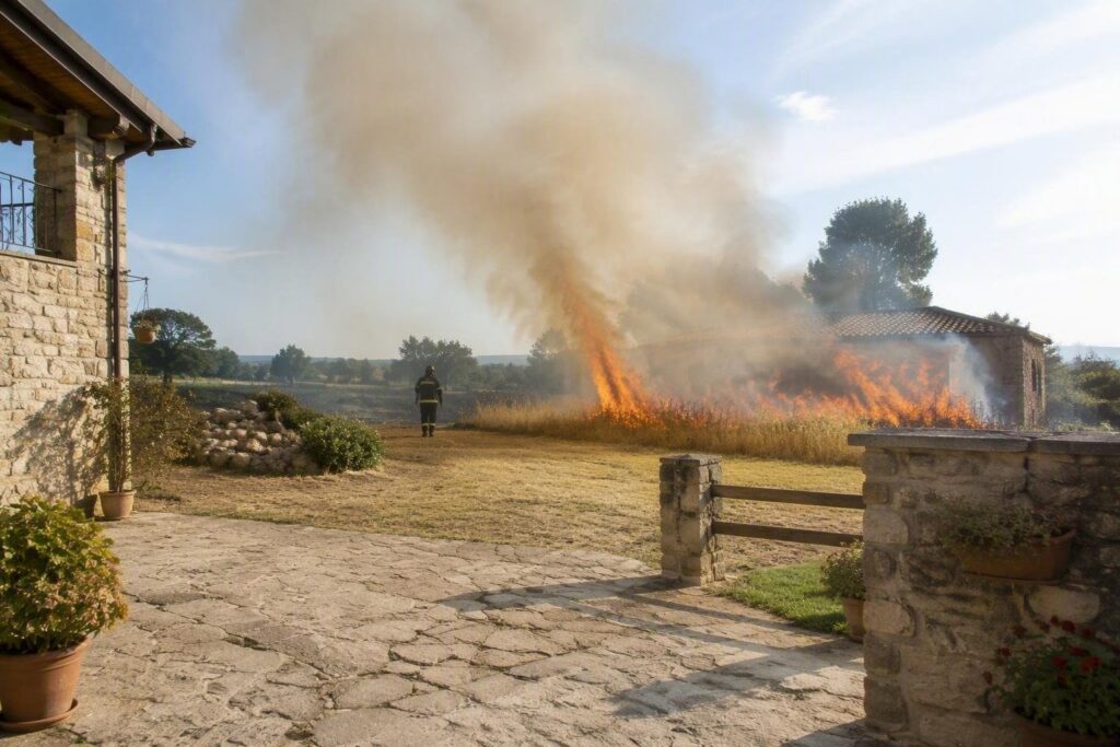 Incendio a Vinchiaturo: come agire in caso di roghi vicino a casa