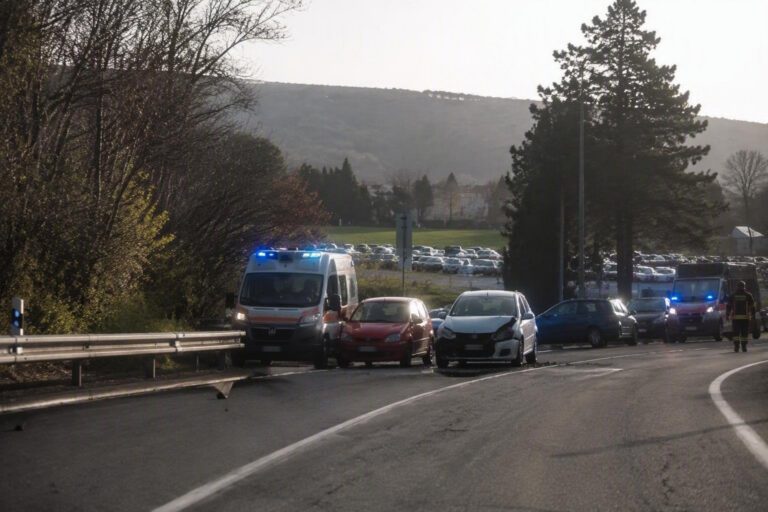 Collisione violenta sulla statale 85 intrecciata da ambulanza