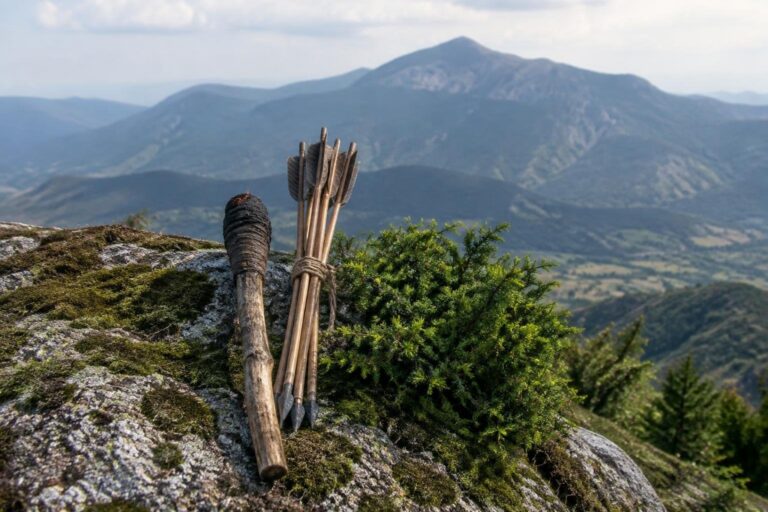Fiaccola della Pace: tappa su Monte Miletto con frecce e albero