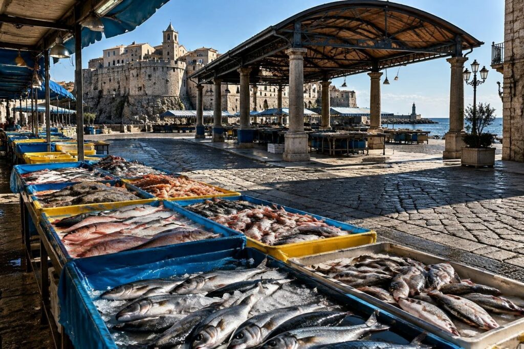 Pesce più economico della verdura a Termoli: mercato in crisi