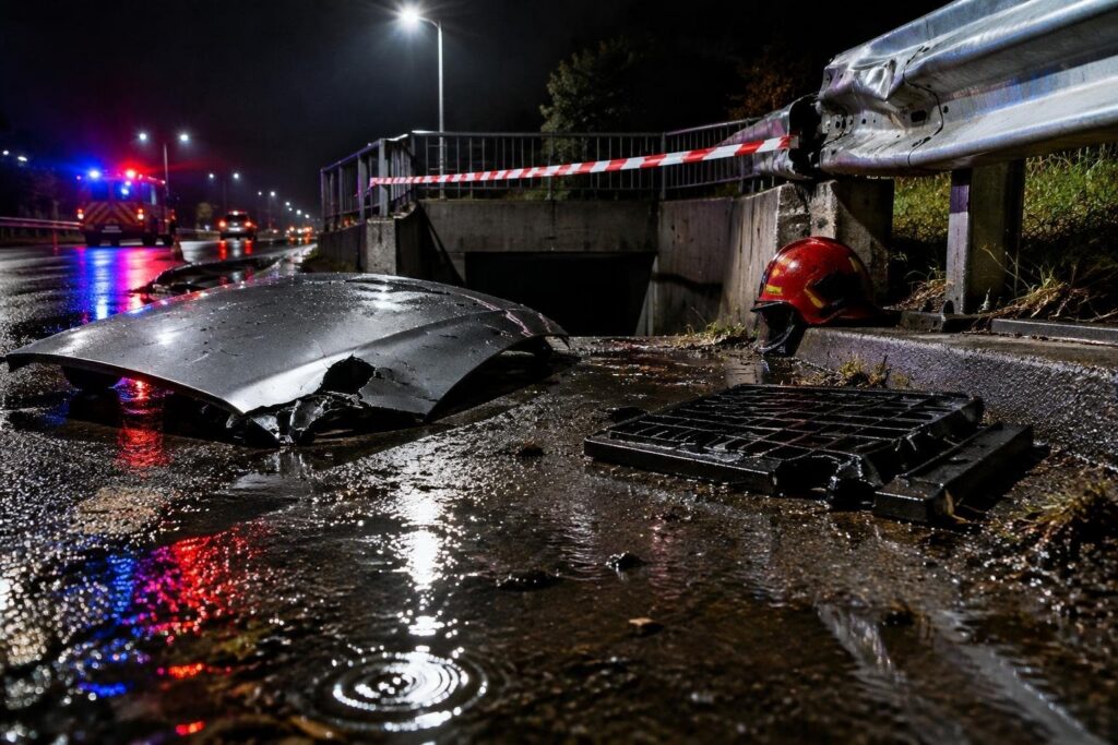Vigili del Fuoco e Carabinieri sul luogo dell’incidente notturno in SS16