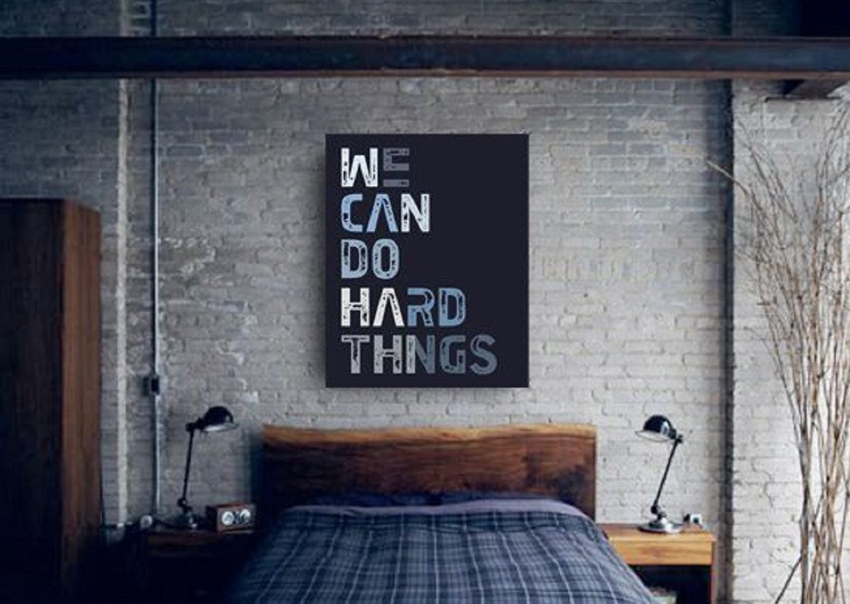 camera da letto stile industriale