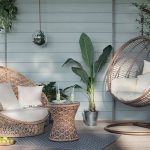 come arredare il terrazzo con mobili in vimini
