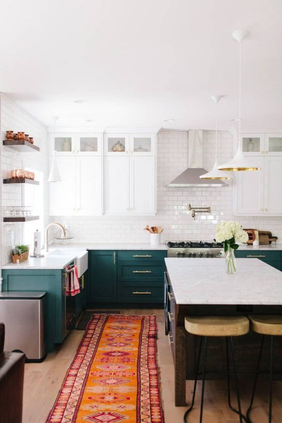Cucina colore ottanio