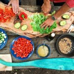 cucina da esterno con pallet