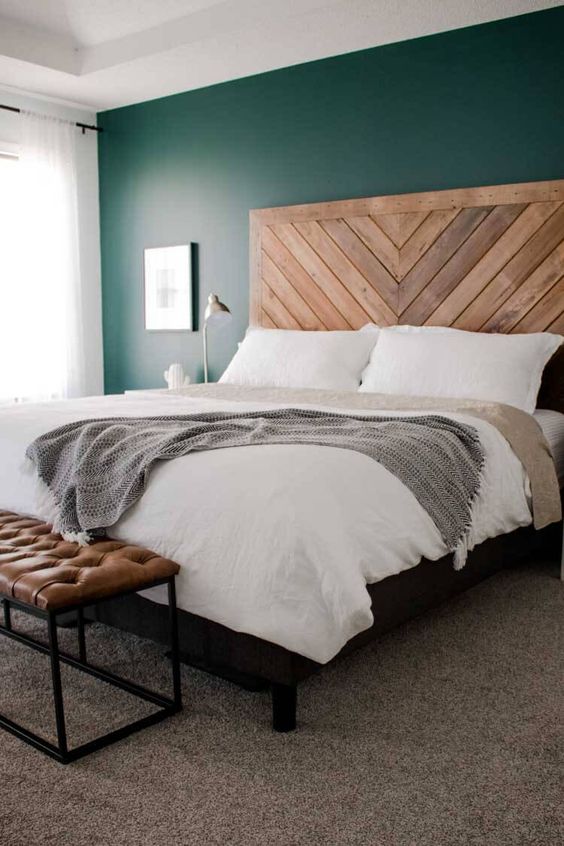 Testiera letto chevron