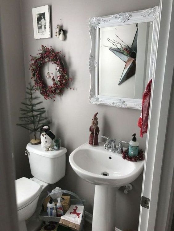 come decorare il bagno per natale 1