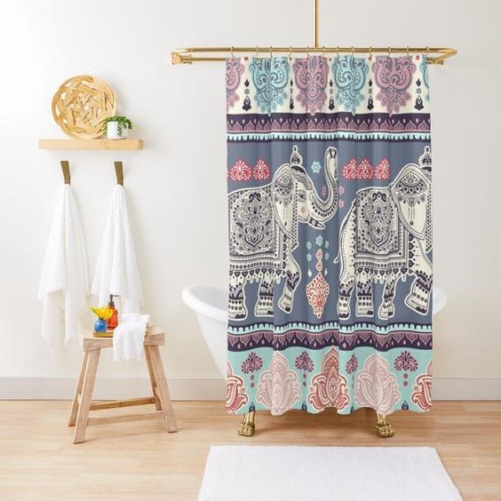 tenda per il bagno boho