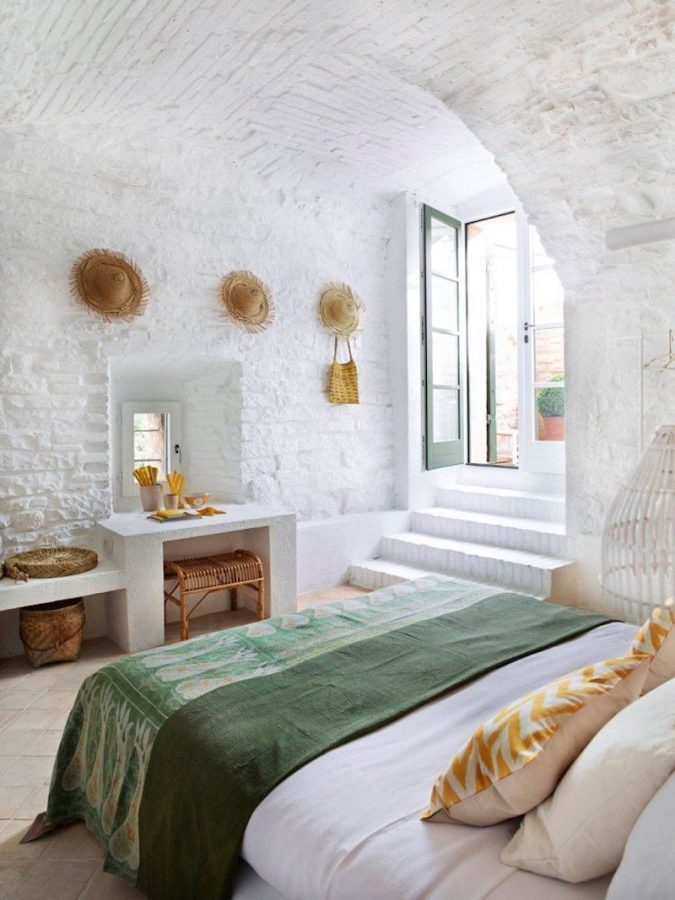 Stile mediterraneo in camera da letto