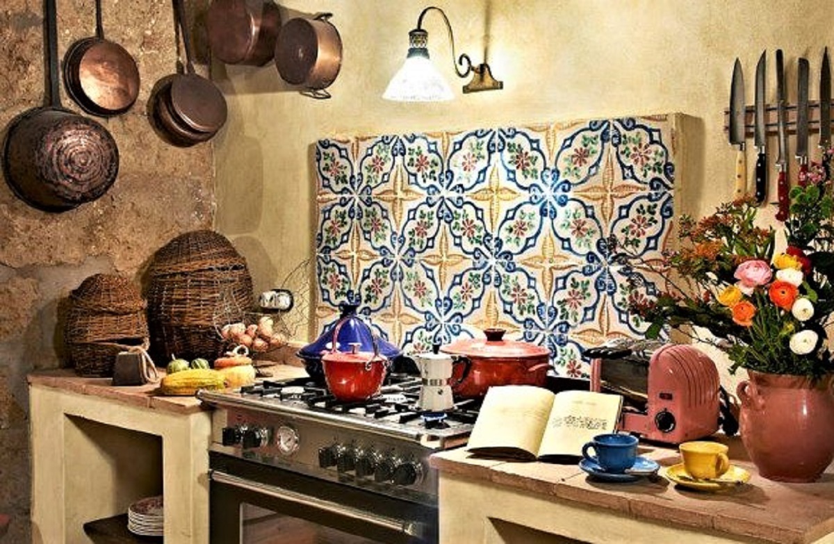 Shabby e murature in cucina