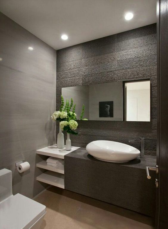 bagno con arredi in materico 3D