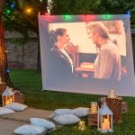 Cinema all'aperto in giardino