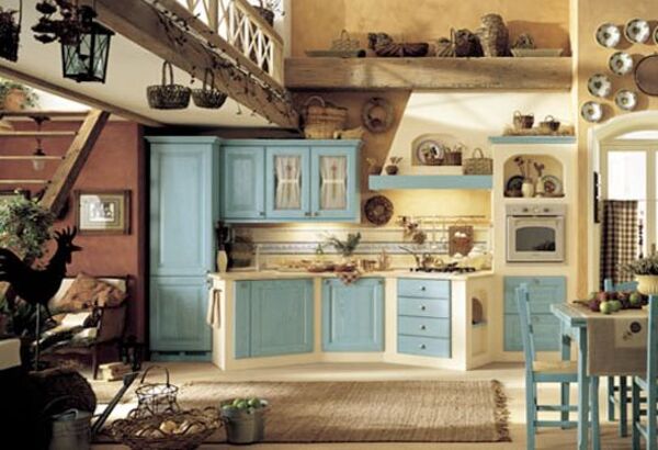 cucina d'epoca pastello