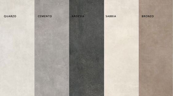 Palette di colori dei pavimenti in cemento