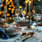 Apparecchiatura elegante per la tavola di Capodanno