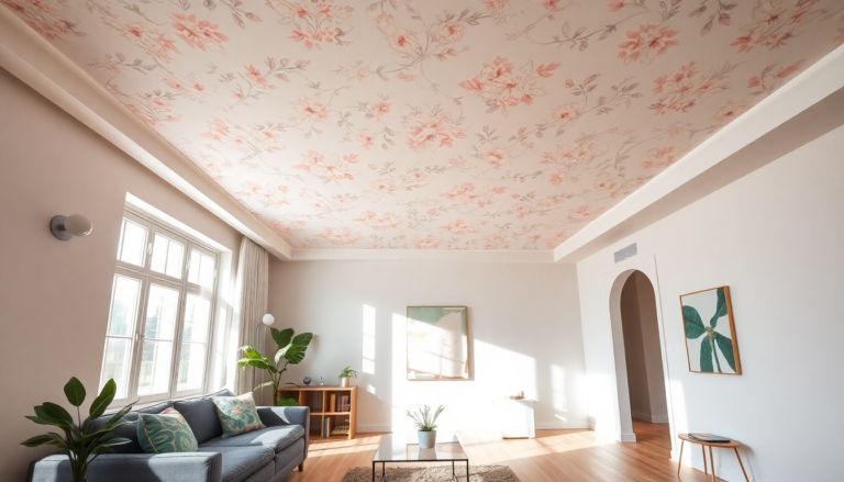 idee creative per soffitti decorati con carta da parati 1753132263