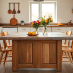 rinnova la tua cucina con un tavolo fatto da una porta riciclata 1752685070