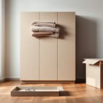 Madia 3 ante cashmere opaco con push-pull ammortizzato e grande capienza