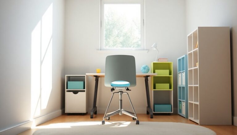 Cameretta che cresce senza stress: mobili modulari, scrivania regolabile e colori calmanti