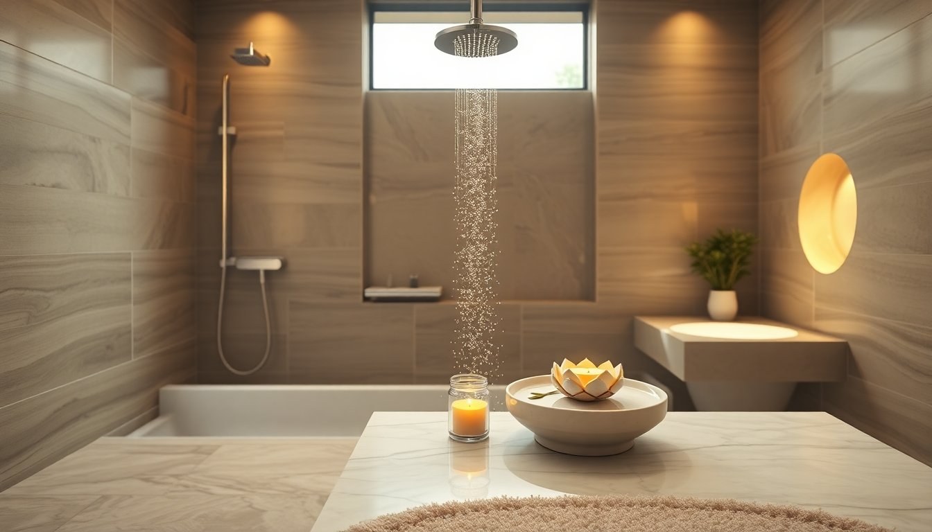 Guida al bagno spa in casa: doccia emozionale, pietra, luci e aromi