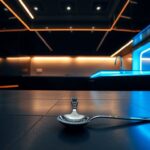 Illuminare e organizzare una cucina scura minimal con LED, gole luminose e piani riflettenti